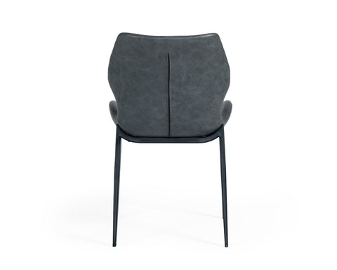 Modrest Instone Industrial Dark Grey Eco Leather Dining Chair (Set of 2) By VIG Furniture