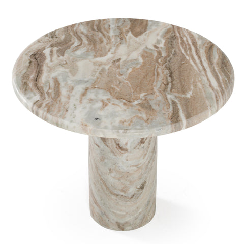 Modrest Isaac Modern Natural Marble Round Coffee Table Model VGNR-NI90040