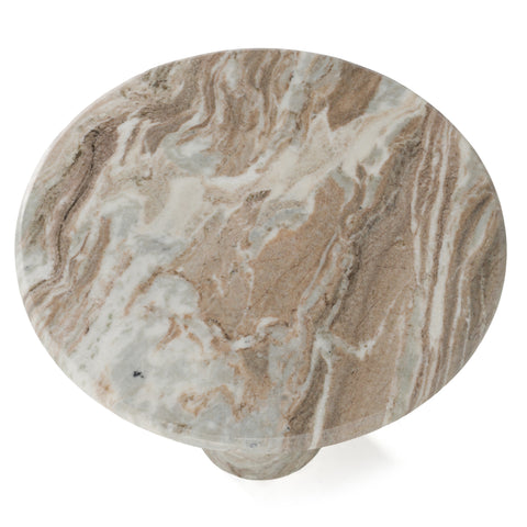 Modrest Isaac Modern Natural Marble Round Coffee Table Model VGNR-NI90040