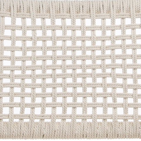 Diaz Natural White Rope with Natural Stain Teak Frame Dining Chair