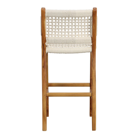 Diaz Natural Finish with White Rope Counter Stool
