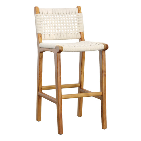 Diaz Natural Finish with White Rope Counter Stool