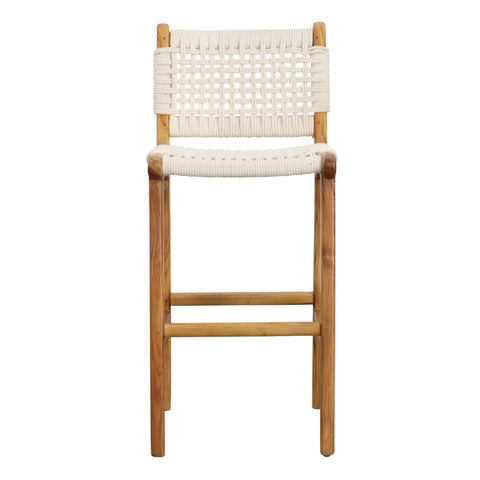 Diaz Natural Finish with White Rope Counter Stool