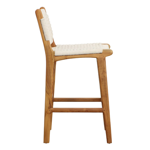 Diaz Natural Finish with White Rope Counter Stool