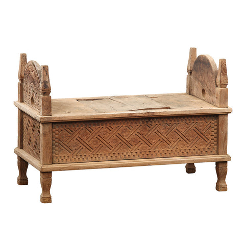 Antique Distressed Painted and Waxed Finish Jodang