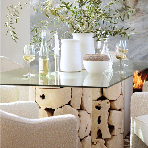 Briar Bleached Teak Finish Dining Table