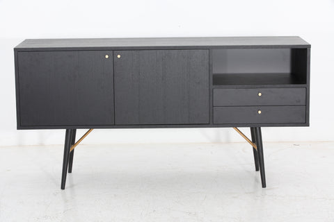 Modrest Billy Modern Black Oak & Gold Buffet Model VGDWJ9580-1