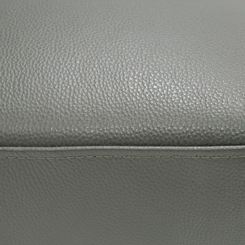 Divani Casa Jacoba Modern Dark Grey Leather Rectangular Ottoman Model VGKK-KF-2620-ROT-DKG