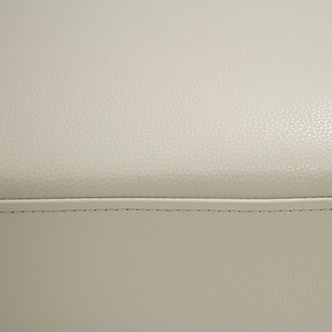 Divani Casa Jacoba Modern Light Grey Leather Rectangular Ottoman Model VGKK-KF-2620-ROT-LG