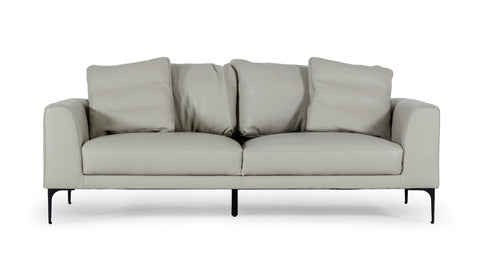 Divani Casa Jacoba Modern Light Grey Leather Sofa Model VGKKKF2620-GRY-3