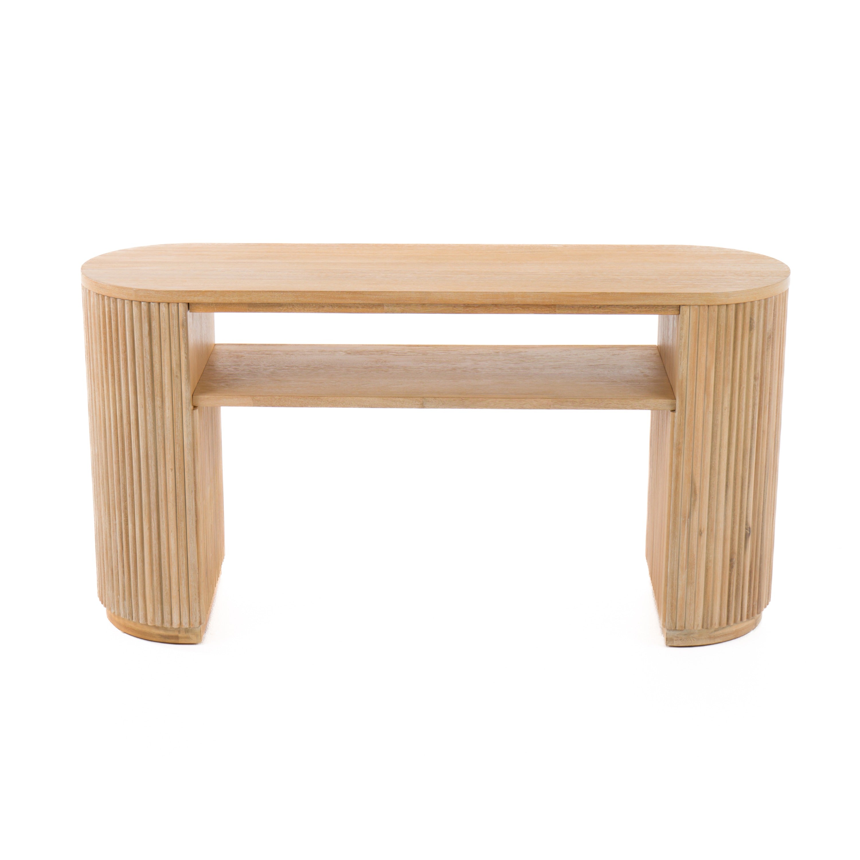 Modrest Jacobson Modern Natural Acacia Console Table Model VGWD-LYO-LT ...