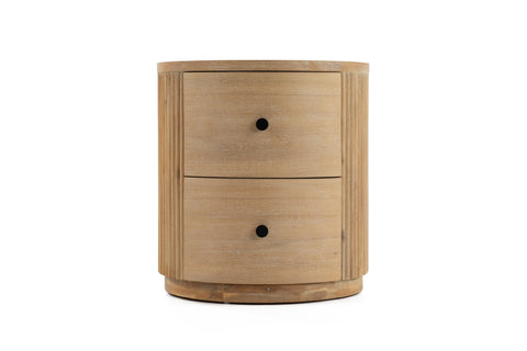 Modrest Jacobson Modern Natural Acacia Nightstand Model VGWD-LYO-BST02