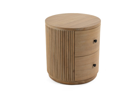 Modrest Jacobson Modern Natural Acacia Nightstand Model VGWD-LYO-BST02