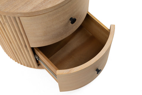 Modrest Jacobson Modern Natural Acacia Nightstand Model VGWD-LYO-BST02