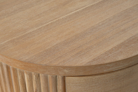 Modrest Jacobson Modern Natural Acacia Nightstand Model VGWD-LYO-BST02