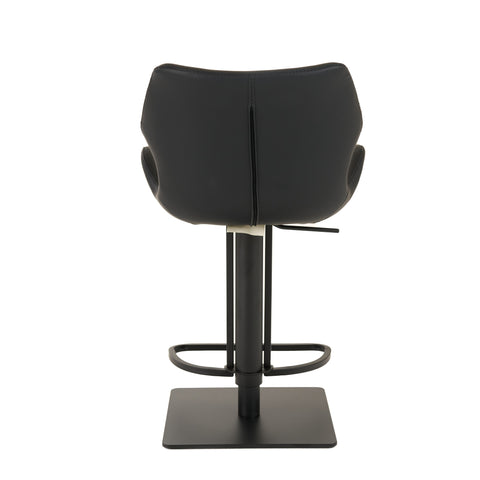 Modrest Jaffee Industrial Black Eco Leather Bar Stool Model VGHR5404GB-BLK