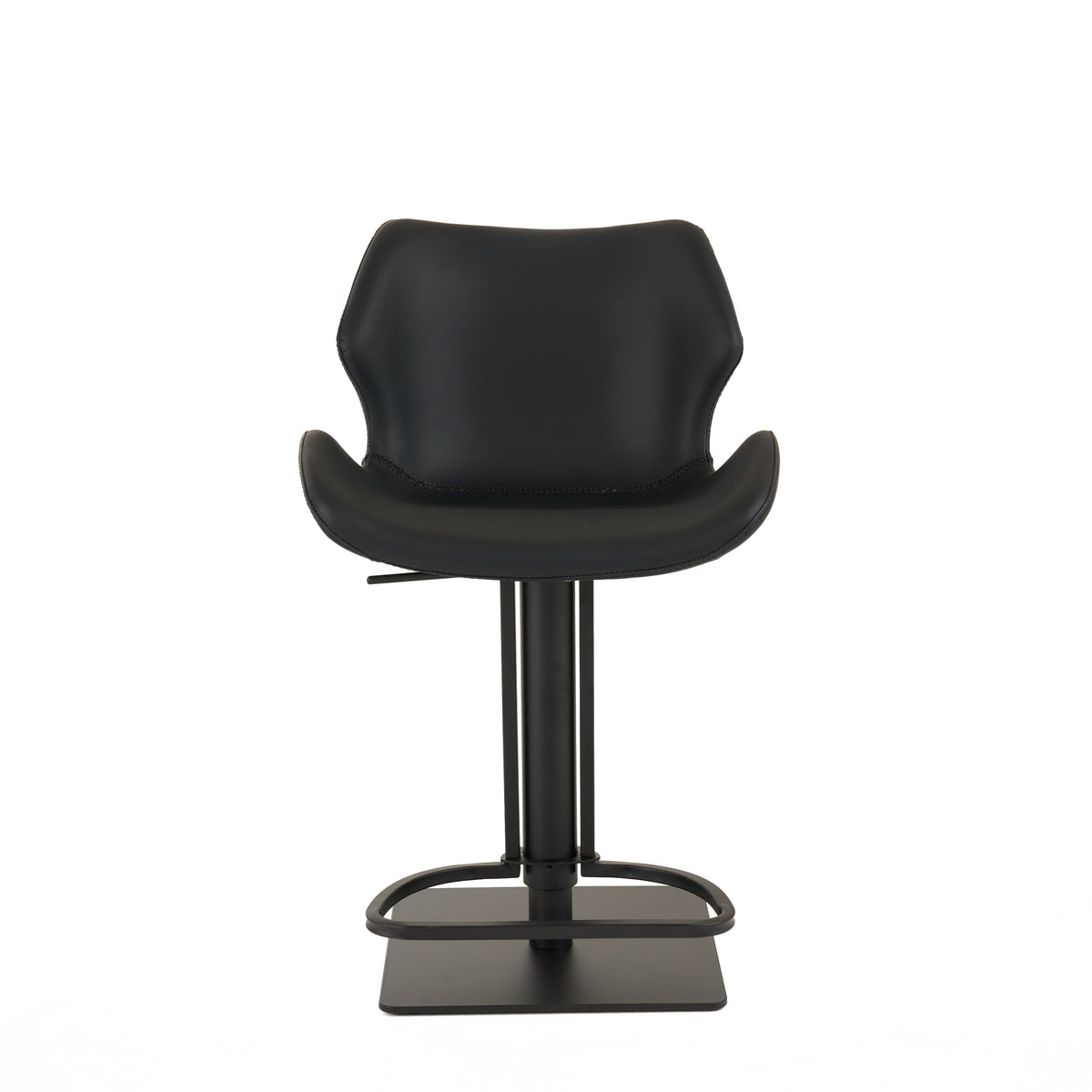 Modrest Jaffee Industrial Black Eco Leather Bar Stool Model VGHR5404GB-BLK