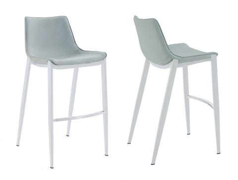 Modrest Jane Modern Light Grey Counter Stool Set Of 2 Model VGHR-5361C-C-LG-BS