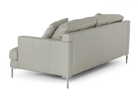 Divani Casa Janina Modern Light Grey Leather Sofa Model VGKKKF1032-GRY-3