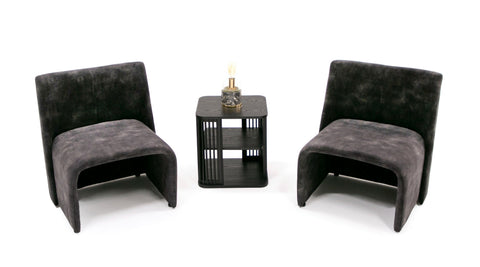Modrest Modern Jarvis Accent Dark Grey Fabric Chair Model VGBN-EC-258-DG-CH
