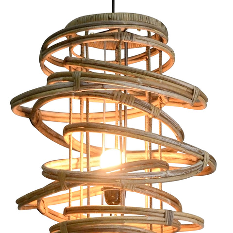 Zedar Natural Rattan Finish Pendant Light