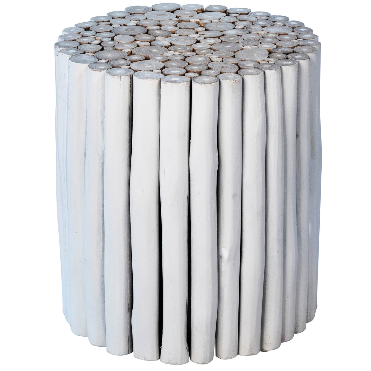Bertin White Paint Finish Side Table