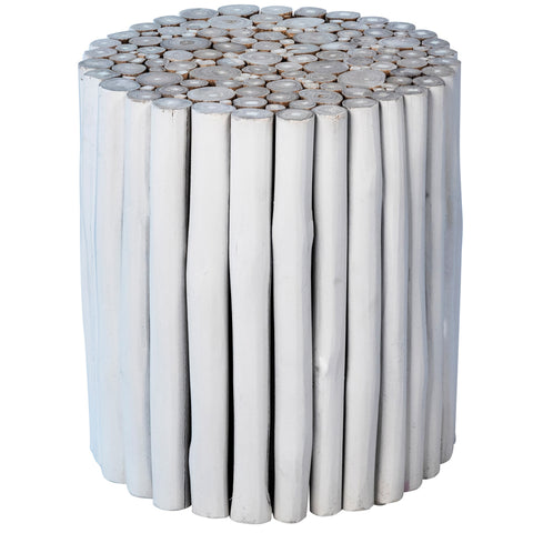 Bertin White Paint Finish Side Table