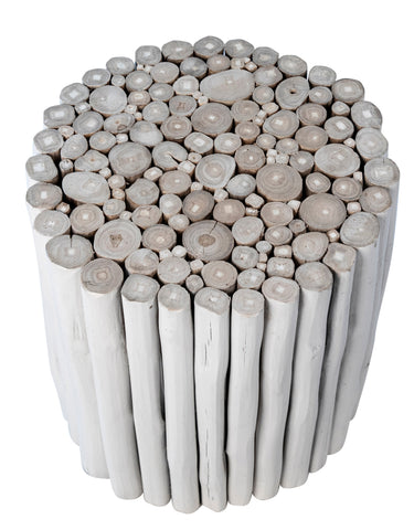 Bertin White Paint Finish Side Table