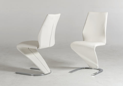 Penn Modern White Leatherette Dining Chair (Set Of 2) Model VGGUJCD-6606-WHT