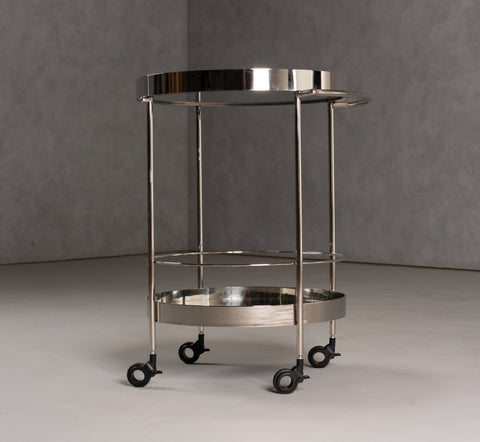 Modrest Jeeves Modern Stainless Steel & Mirror Rolling Cart Model VGHB05WN