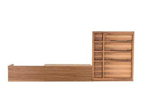 Modrest Jefferson Mid Century Modern Reversible Walnut Entertainment Center Model VGBB662N-WALGRY