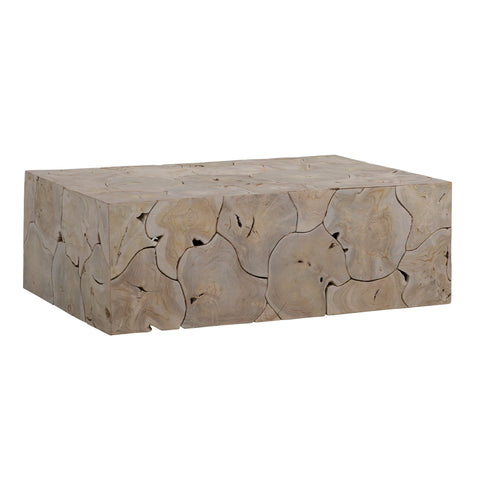 Briar Bleached Teak Finish Coffee Table
