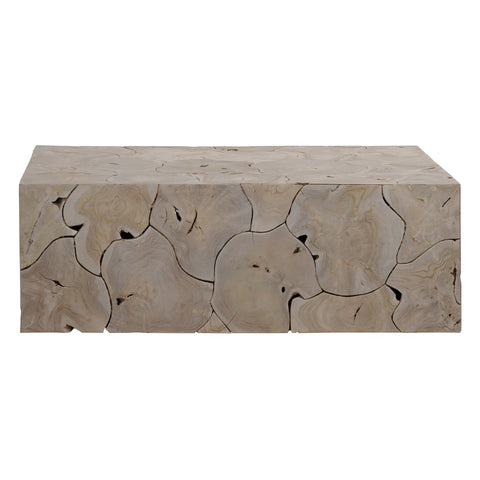 Briar Bleached Teak Finish Coffee Table