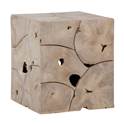 Briar Bleached Teak Finish Side Table
