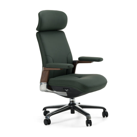 Modrest Johnson Modern Green Leather Executive Office Chair Model VGFU-FK006-A-GRN