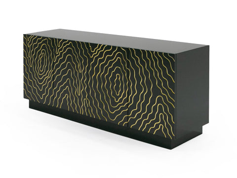 Modrest Jonah Modern Black And Gold Buffet Model VGVC-G2199-BLK
