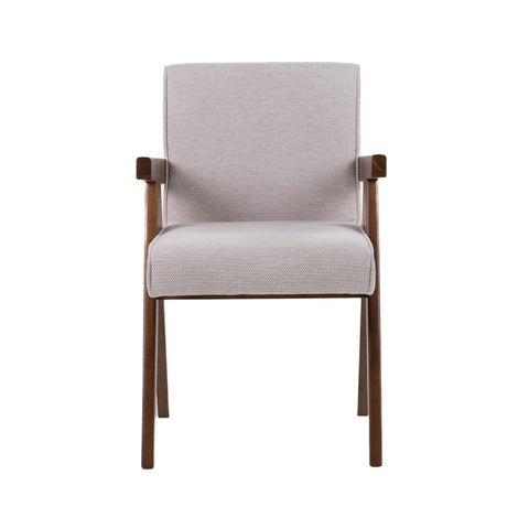 Modrest Joseline Modern Beige Fabric & Walnut Dining Chair (Set Of 2) Model VGMA-MI-1233-DC-BGE
