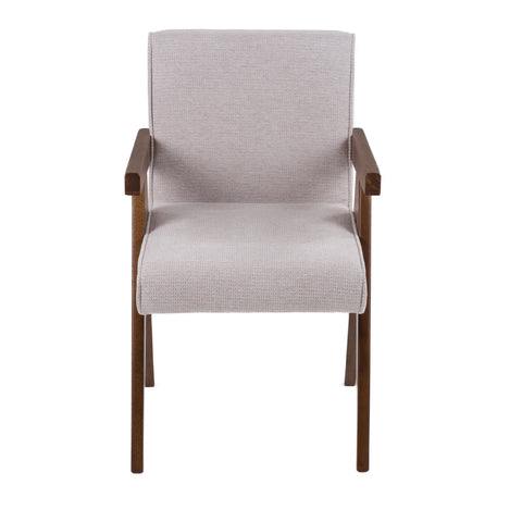 Modrest Joseline Modern Beige Fabric & Walnut Dining Chair (Set Of 2) Model VGMA-MI-1233-DC-BGE