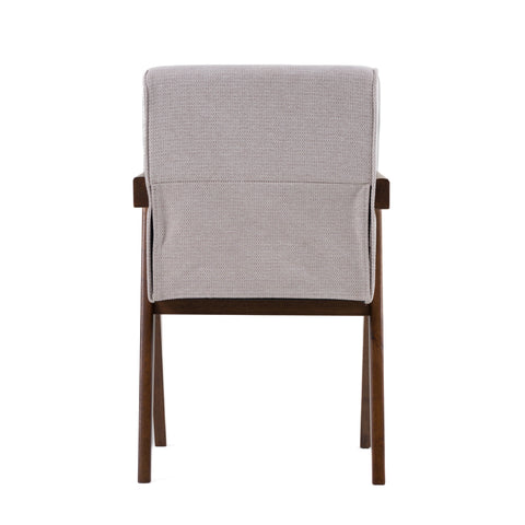Modrest Joseline Modern Beige Fabric & Walnut Dining Chair (Set Of 2) Model VGMA-MI-1233-DC-BGE