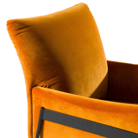 Divani Casa Joseph Modern Orange Fabric Accent Chair Model VGKKKF.A002-ORG