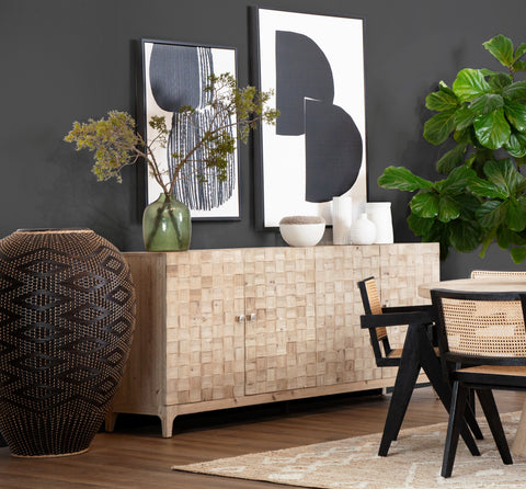 Leandros Black Rattan Pot