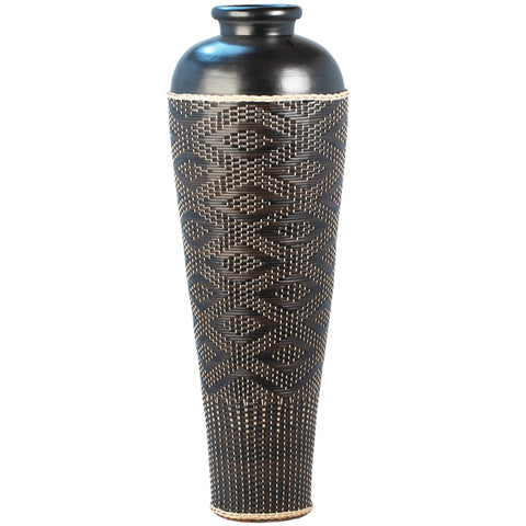 Lazaro Black Rattan Pot