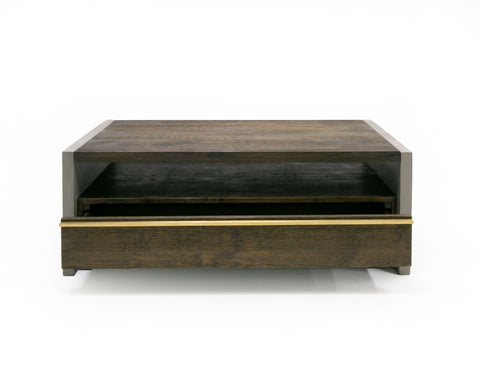 Modrest June Modern Dark Grey Concrete & Walnut Coffee Table Model VGGR639081-WAL-CT