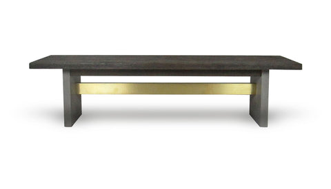 Modrest June Modern Dark Grey Concrete & Walnut Dining Bench Model VGGR639080-WAL-BENCH