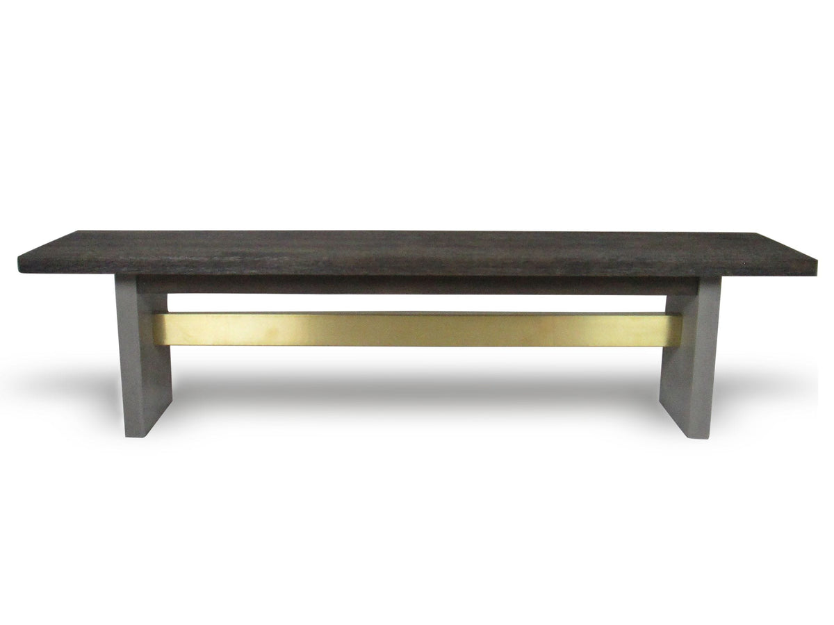 Modrest June Modern Dark Grey Concrete & Walnut Dining Bench Model VGGR639080-WAL-BENCH