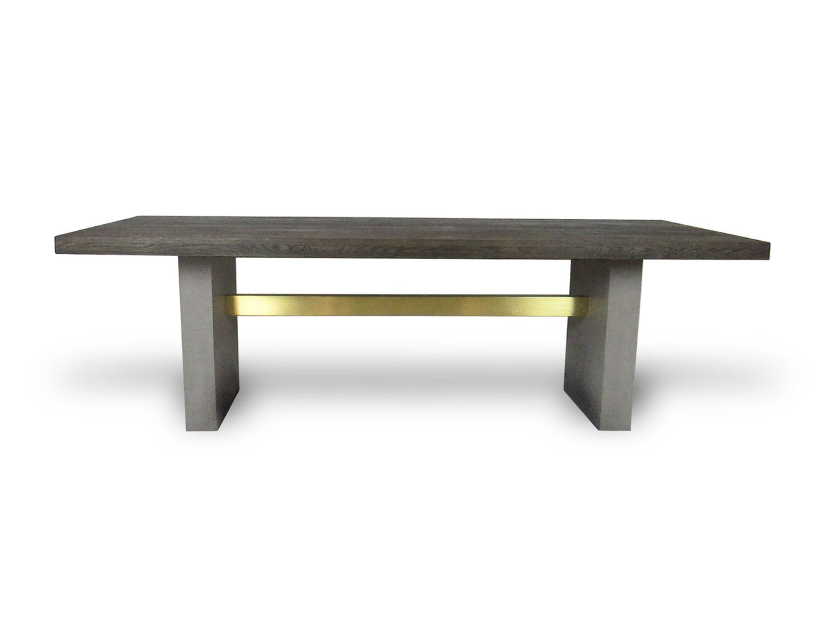 Modrest June Modern Dark Grey & Walnut Dining Table Model VGGR639082-WAL-DT