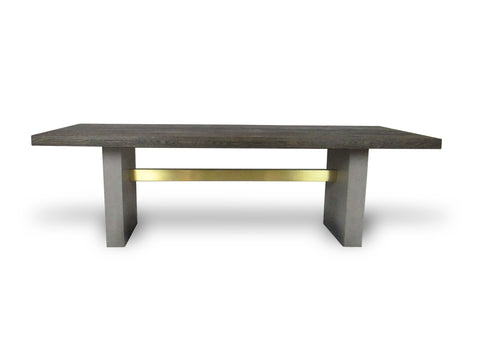 Modrest June Modern Dark Grey & Walnut Dining Table Model VGGR639082-WAL-DT