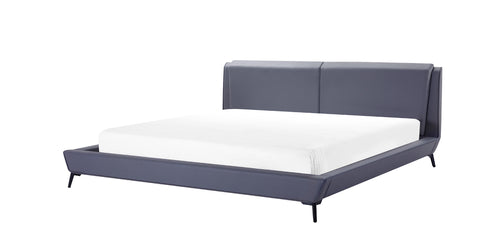 Eastern King Modrest Burbank Modern Grey Leatherette Bed Model VGJY-579-GRY-EK