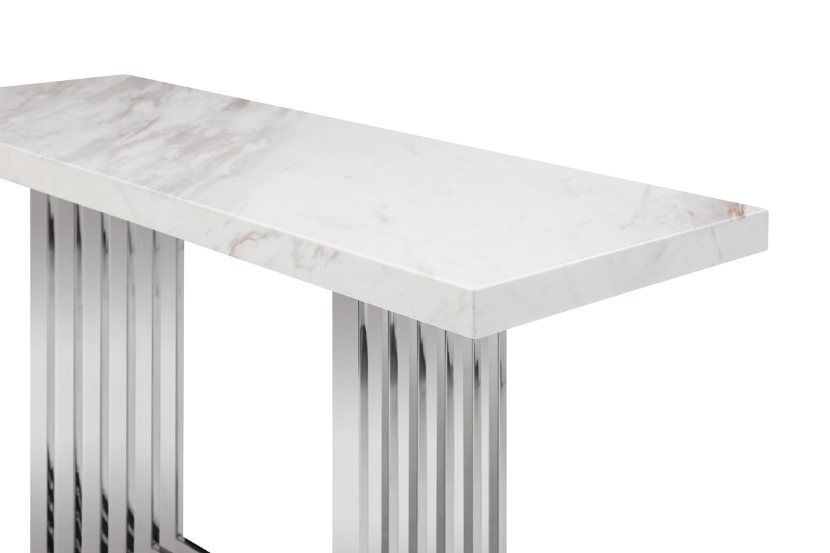 Modrest Kingsley Modern Marble & Stainless Steel Console Table Model VGVCK8933-STL