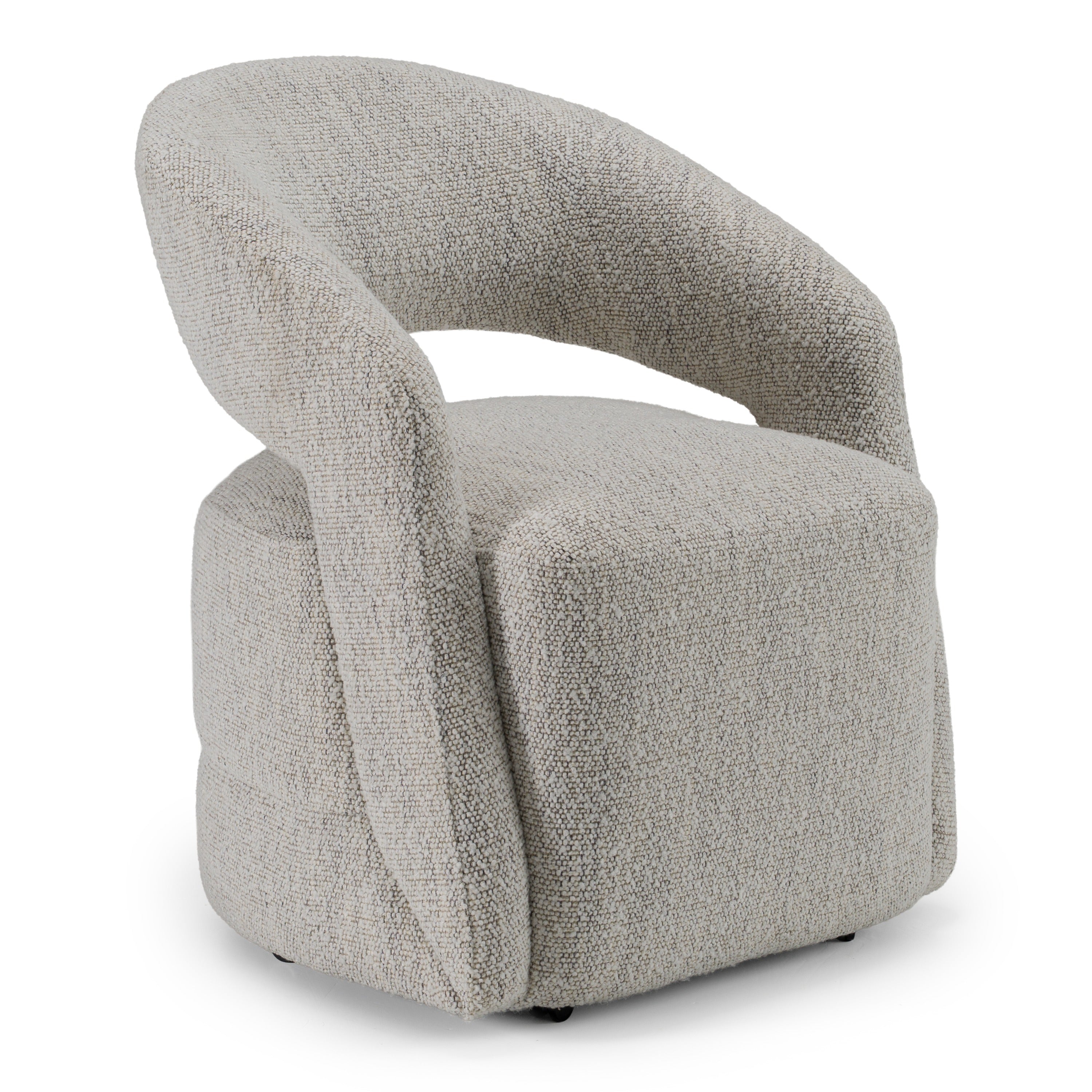 Modrest Kadoka Modern Light Grey Fabric Dining Chair With Castor Wheels Model VGKK-KF-Y2228-LTGRY